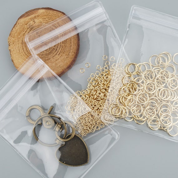 10pcs Transparent Self-sealing Plastic Bags For Jewelry & Earrings