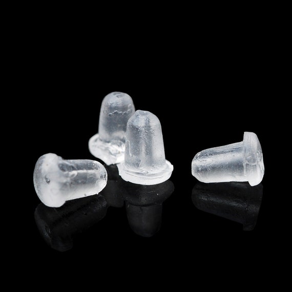 1000 Soft Earring Backs Earring Stoppers Clear Earring Backs 5x6mm 10071425