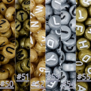 7*3.4mm Acrylic Alphabet Beads ABC Beads Name Beads 1.3mm Hole 100 Pcs/Bag Mixed 103128
