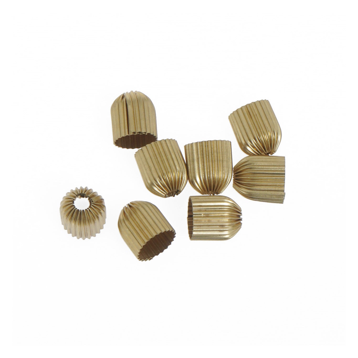 20pcs Brass Cone Bead End Caps Leather Cord Ends Bracelet Cord