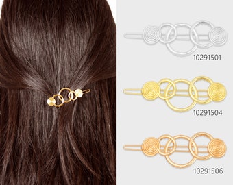 7/8"*2 1/8" Alloy Geometric Hair Clip Circle Hair Barrette Hair Slide Minimalist Hair Accessory Gift For Women 5pcs 102915