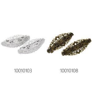 10pcs 78*35mm floral filigree bezel hairpin barrette bobby pin, hair accessory 100101