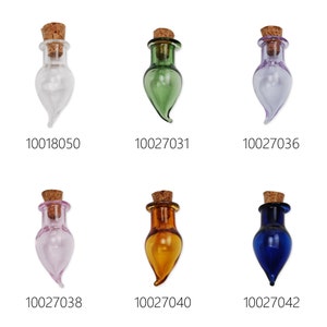 10 STKS kleurrijke mini glazen flessen kleine glazen flessen lege kleine flesjes groothandel, kleine flesjes met kurk!