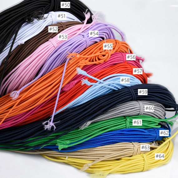 5 Yards 2MM Nylon Round Elastic Cord Stretch Cord Jewelry Making