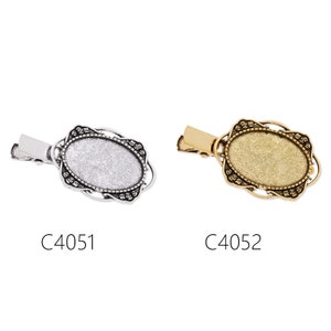 10pcs Bobby Pin With bezel,fit 20x30mm oval cabochons,bobby pin,bobby blanks,hair pins