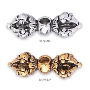 50 Spacer Beads Dorje Charms Buddhist Jewelry Vajra Dorje Charm Spacer Pendants