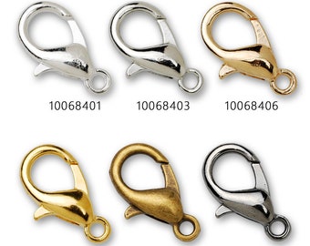 100 Alloy Lobster Clasps 12mm Lobster Clasp Jewelry Clasps, Metal Clasps Necklace Making Supplies 100684