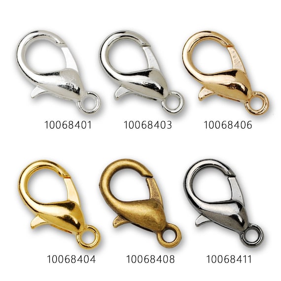 100 Alloy Lobster Clasps 12mm Lobster Clasp Jewelry Clasps, Metal Clasps Necklace  Making Supplies 100684 