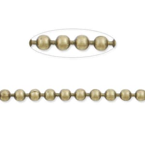 1.5MM Brass Antique Bronze Plated Ball Chain,jewelry Handmade Wholesale Chain 25 Meters Per Roll D1306
