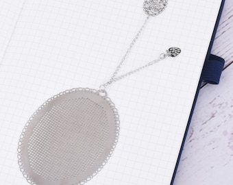 1PC Oval Stainless steel bookmark DIY Cross Stitch pattern Bookmark Funny Cross Stitch Bookmark 1pcs 102454