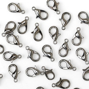 100 Alloy Lobster Clasps 12mm Lobster Clasp Jewelry Clasps, Metal Clasps Necklace Making Supplies 100684 image 4