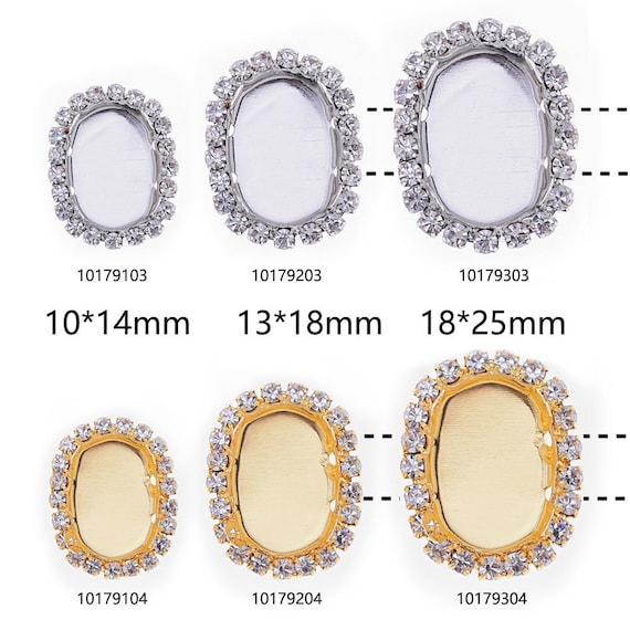 Sew on Rhinestone with claw Crystal Pendant Blank fit Teardrop Rhinestone 20pcs