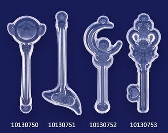 1 colgante de varita mágica, molde de silicona de resina transparente de 69mm, molde de moda 101307