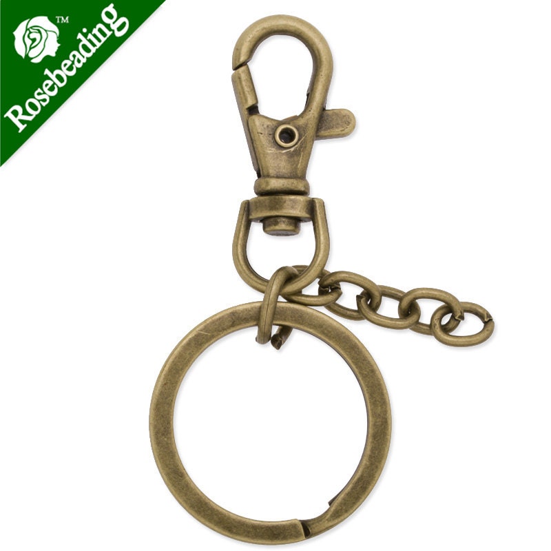 5PCS Key Rings Key Chains With 33mm Swivel Connectors, Snap Hook