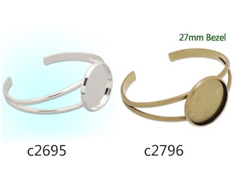 10PCS Bracelet With 27MM Bezel,Cuff,Adjustable,bracelet blanks,cuff bracelet blank