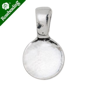 50PCS 10x18mm High Quality Glue On Bails Charms/Pendants C4722-Antique Silver