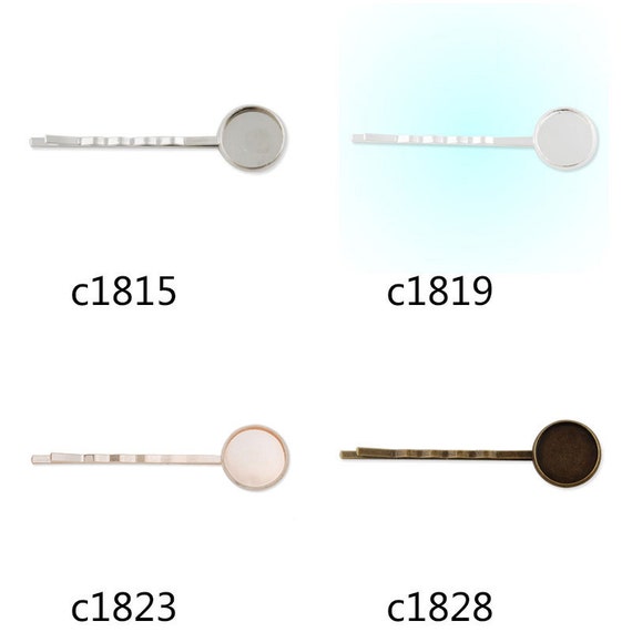 20pcs Lünette Blank Cabochon Haarspange U Form Haarnadel für Hochzeit