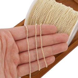 6 feet 2mm 14K Gold Filled Rolo Chain, Wholesale Necklace Chain, Jewelry Making Supplies 10414650