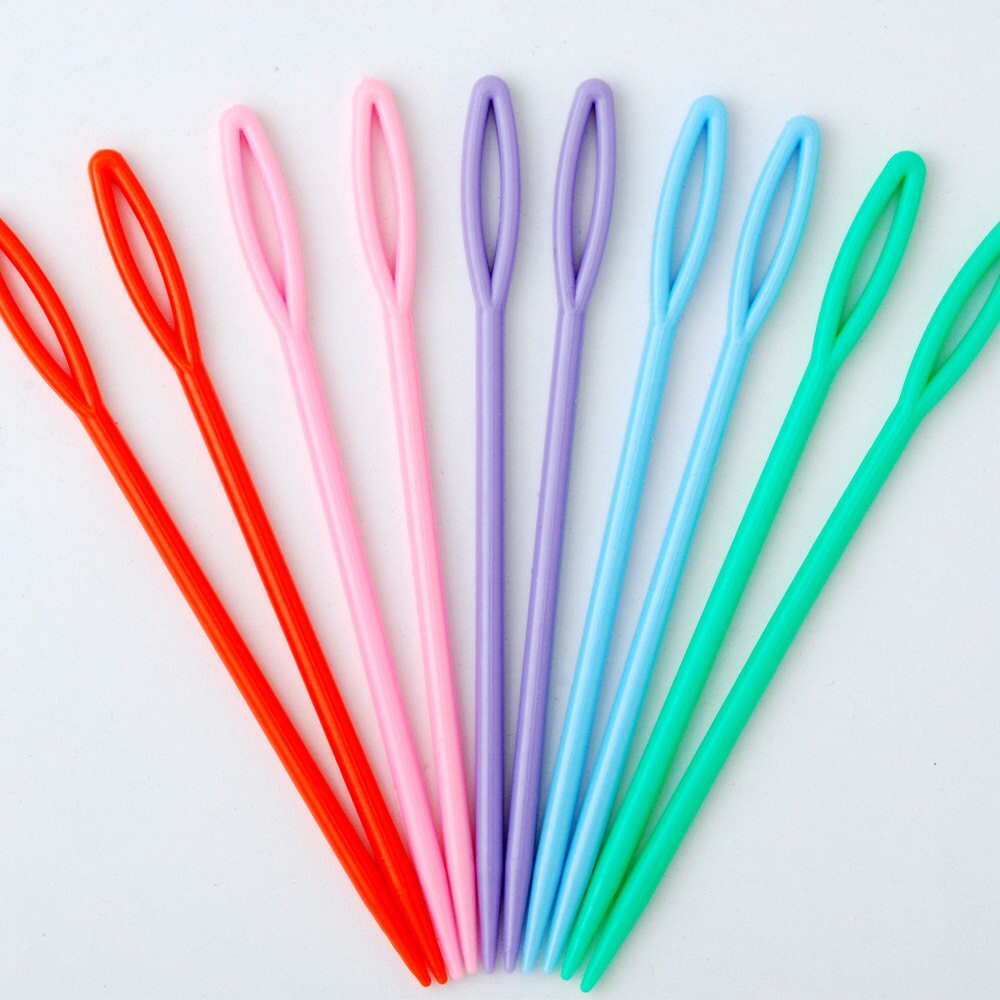 Bulk Loose Needles: Plastic Needles - Bright Pink