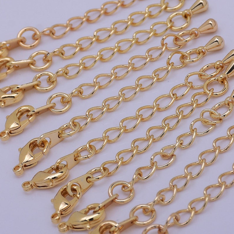 56mm Brass Extension Chain Lobster Clasps Chain Necklace Etsy
