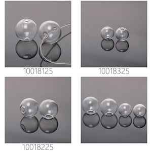10PCS  Clear Glass Globe Bottles,Glass Domes , Glass Bubbles for DIY Pendants