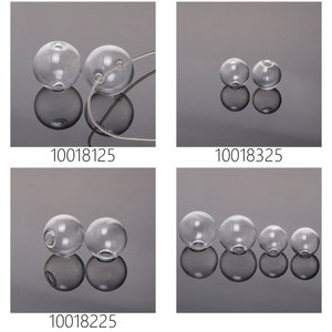 10PCS  Clear Glass Globe Bottles,Glass Domes , Glass Bubbles for DIY Pendants