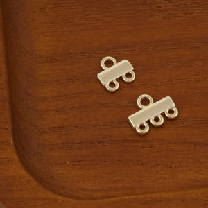 10 STÜCKE 14k Gold Filled Multi Strang Verschluss, Strang Verschluss Stecker Multi-Strang Verschluss mit 2/3 Ringe 104080
