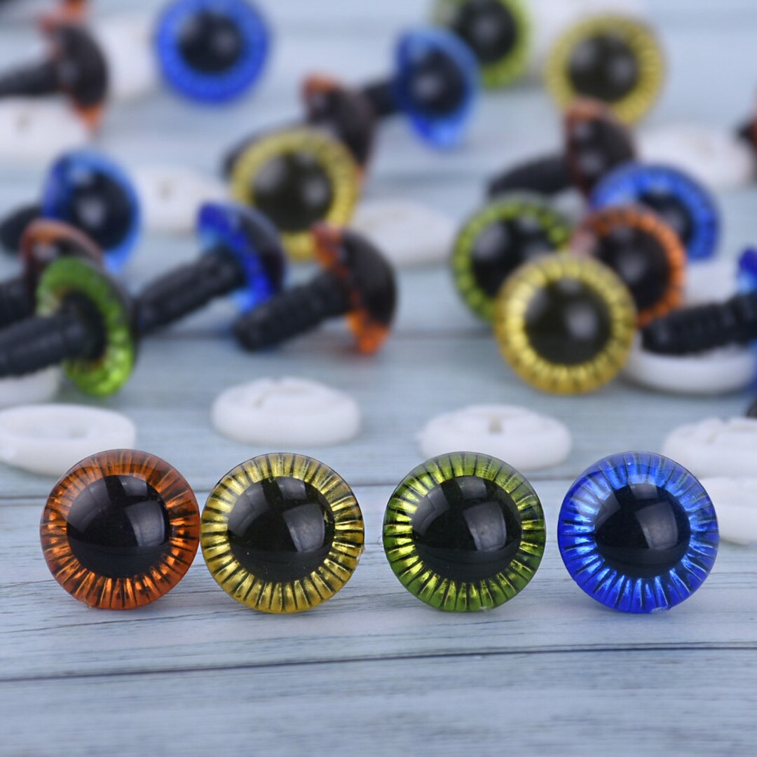 15mm Colorful Plastic Eyes With Washer Safety Eyes Amigurumi Etsy