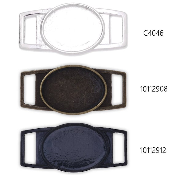 20PCS Zinc Alloy Shoe Buckle Base Setting, Shoelace Dubrae Charm Buckle, fit 12x15mm oval cabochon
