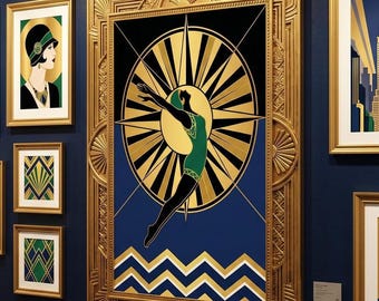 Swan Diver Art Print: Retro Swimming Poster (Various Sizes)
