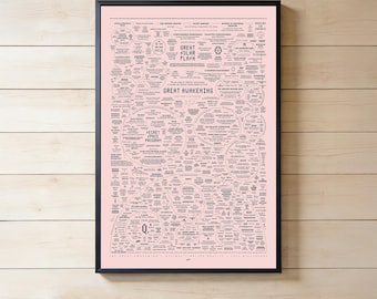 The Great Awakening Map Poster,Leinwand Poster | Wand Kunst Druck | Kein Rahmen | Einzigartiges Geschenk für Ihn Sie