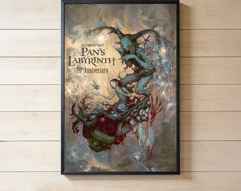 Póster nuevo de El laberinto del fauno por sus 20 años / Lienzo / Lámina decorativa para pared / Sin marco / Regalo único para él/ella