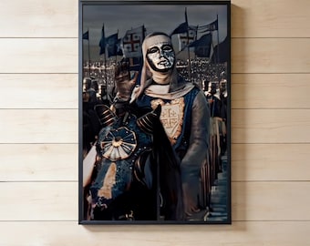 Baldwin IV Crusader King Art Print Kingdom Movie Poster,Canvas Poster | Wall Art Print | No Frame | Unique Gift for Him Her