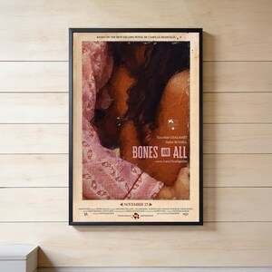 Bones and All Movie Poster,Canvas Poster | Wall Art Print | No Frame | Unique Gift for Him Her