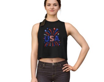 USA Fireworks Crop Top | Patriotic Fourth of July Tank