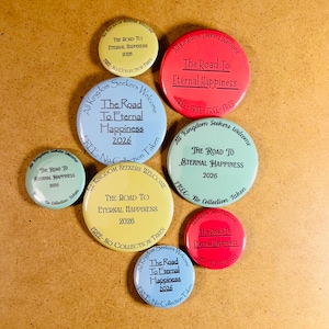 Retro Road to Eternal Happiness Pin for Convention Gifts-Multipack Design