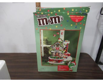 Plato de dulces M&M's de Dept 56, en buen estado, con caja.