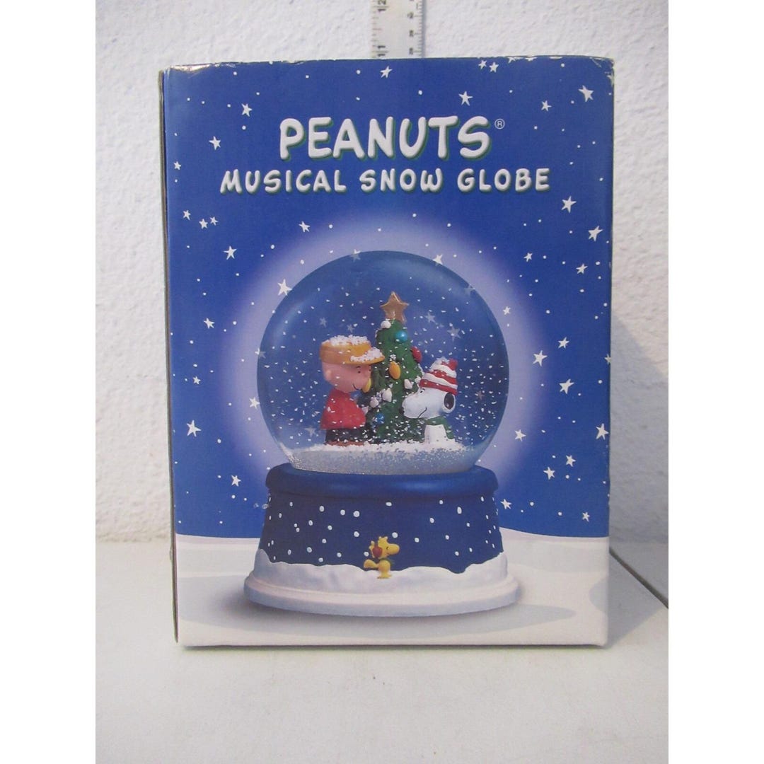 Charlie Reeves Pageant Peanuts Charlie Brown Christmas Pageant Hallmark Snow Globe IN BOX ...