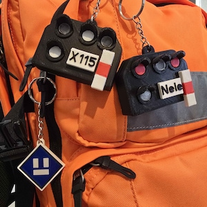 NOVA VERSÃO! // Etiqueta de mochila PERSONALIZÁVEL, impressa em ambos os lados "Sinal luminoso Sh 1 / Hp 0" Sinal ferroviário Maquinista ferroviário