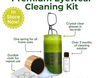 Eyeglass Cleaning Kit | Glasses & Sunglasses – Spec Shaker Reusable Lens Frame Cleaner | Smudge-Free in Seconds | Gift for Glasses Wearers