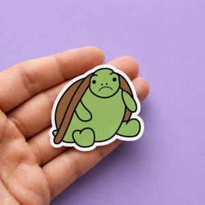 Runde Aufkleber der Schildkröten Süßer Cartoon Amphibien Aufkleber