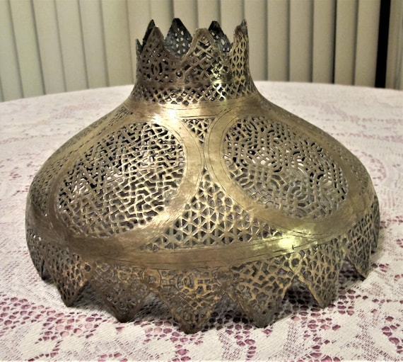Pierced brass lamp deals