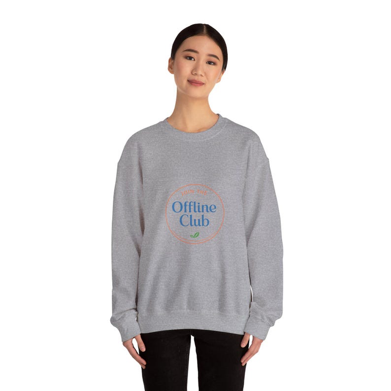 Offline Club badge sweatshirt | digital detox, log off, airplane mode emblem image 16