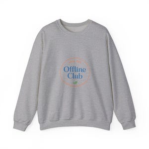 Offline Club badge sweatshirt | digital detox, log off, airplane mode emblem image 13