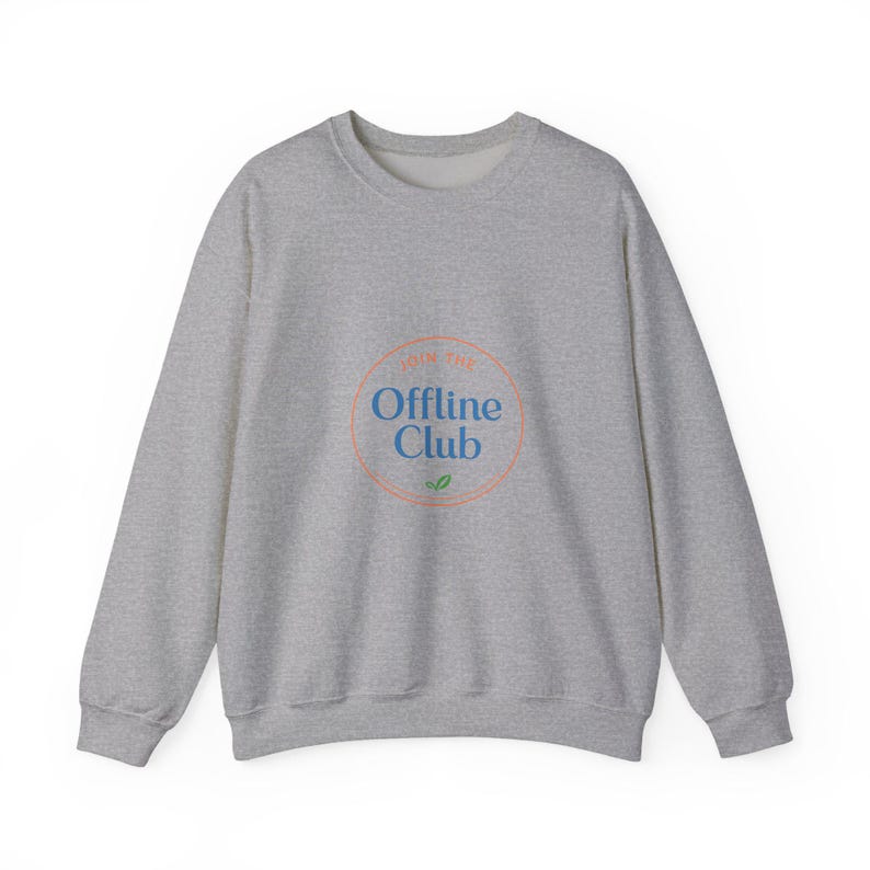 Offline Club badge sweatshirt | digital detox, log off, airplane mode emblem image 13