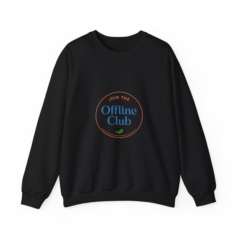 Offline Club badge sweatshirt | digital detox, log off, airplane mode emblem image 5