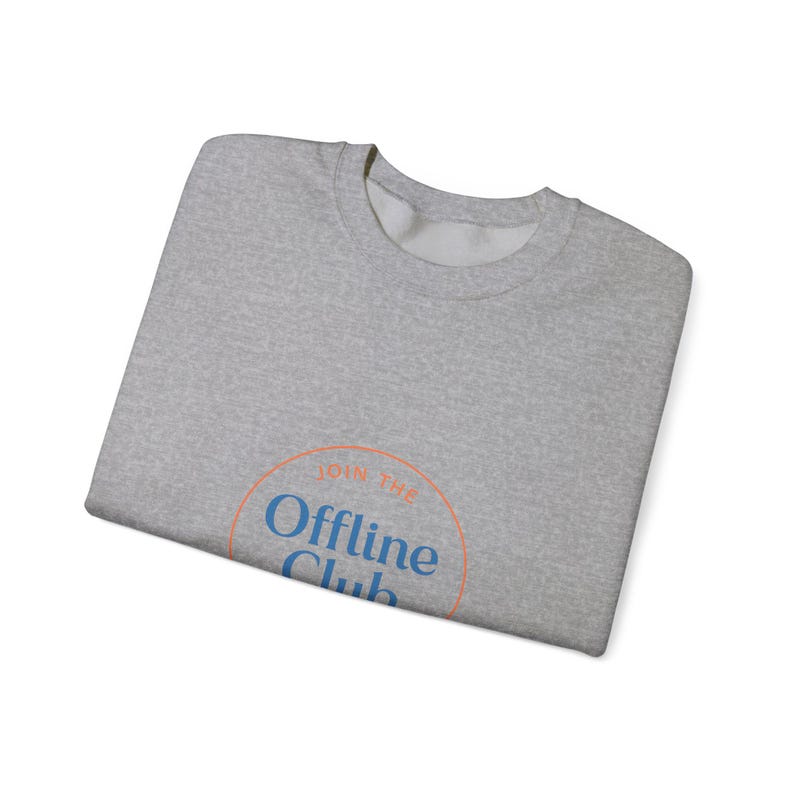 Offline Club badge sweatshirt | digital detox, log off, airplane mode emblem image 15