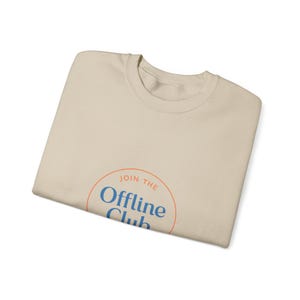 Offline Club badge sweatshirt | digital detox, log off, airplane mode emblem image 11