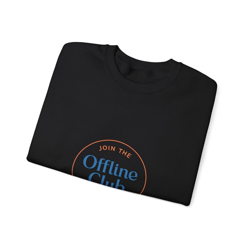 Offline Club badge sweatshirt | digital detox, log off, airplane mode emblem image 7