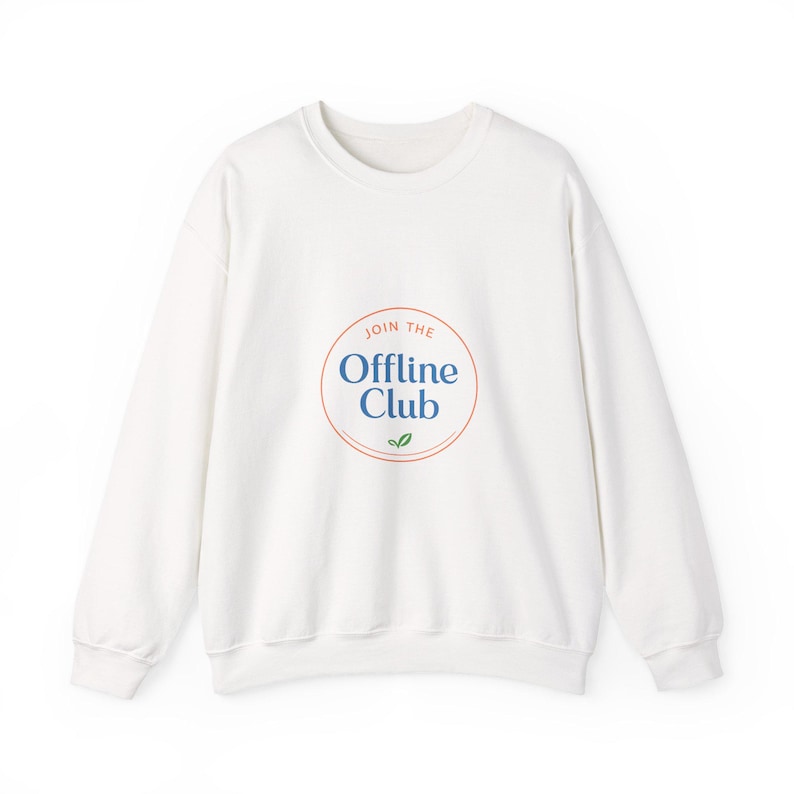 Offline Club badge sweatshirt | digital detox, log off, airplane mode emblem image 1
